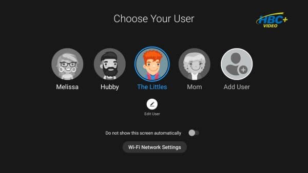 HBC+ Video App Parental Controls