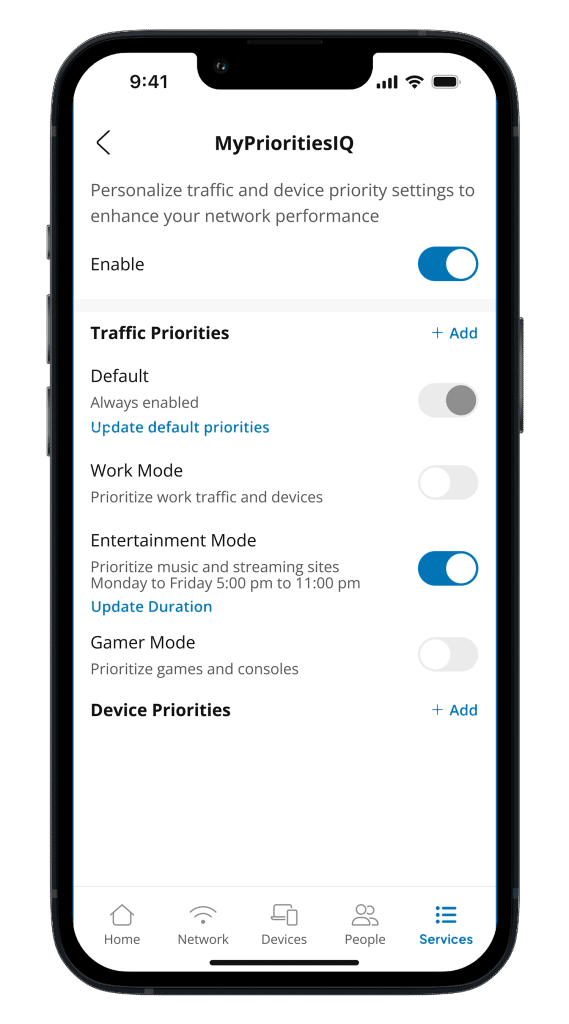 HBC GigaHome App (MyPrioritiesIQ)